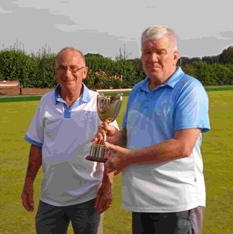 Masters Tournament Winner 2021, Dave Page, taking the Peter Sumner Cup